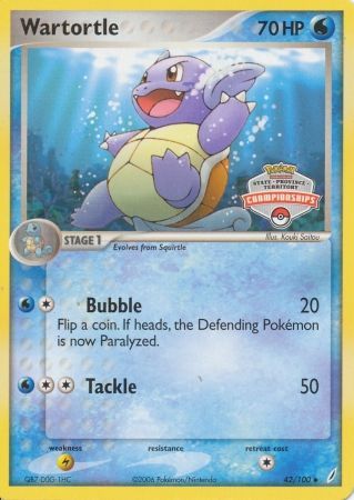 Wartortle (42/100) (States Championship Promo) [EX: Crystal Guardians] | Mega City Incorporated