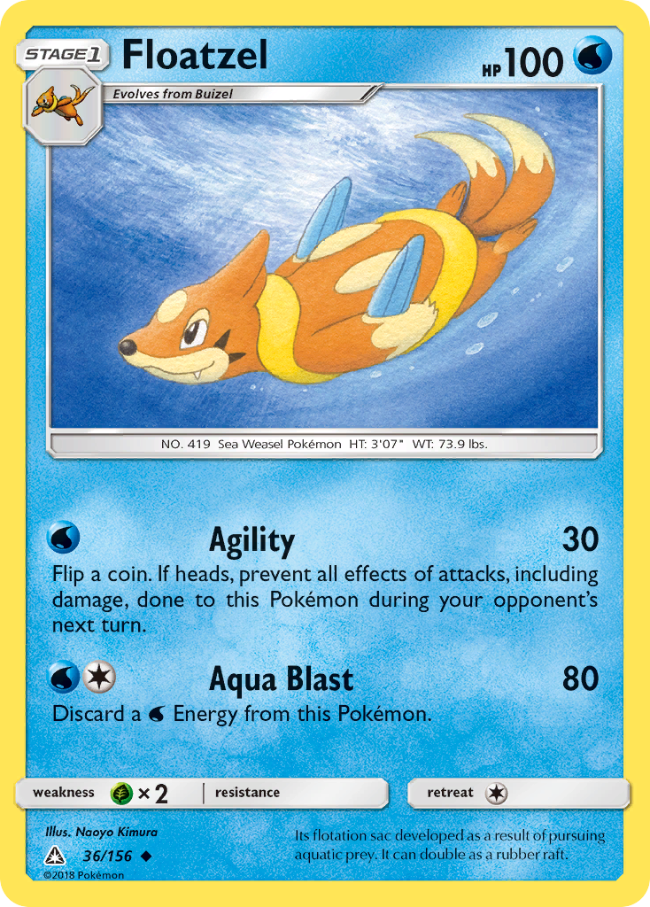 Floatzel (36/156) [Sun & Moon: Ultra Prism] | Mega City Incorporated