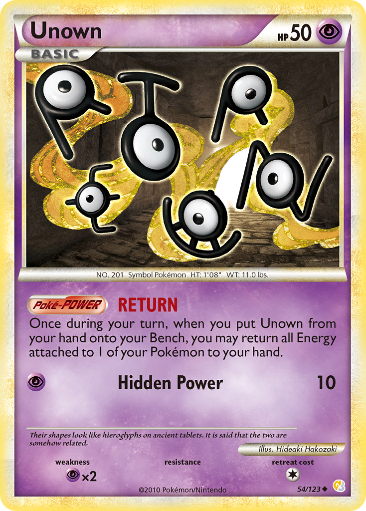 Unown (54/123) [HeartGold & SoulSilver: Base Set] | Mega City Incorporated