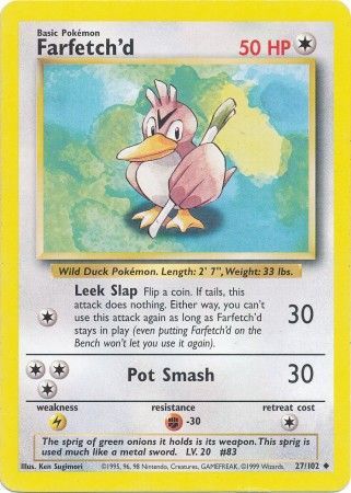 Farfetch'd (27/102) [Base Set Unlimited] | Mega City Incorporated