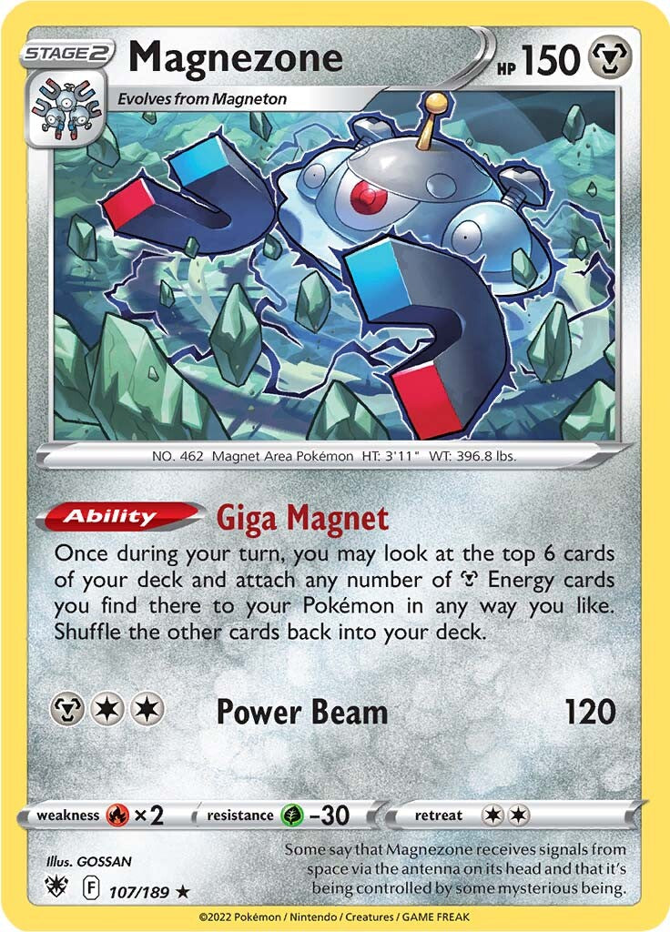 Magnezone (107/189) (Theme Deck Exclusive) [Sword & Shield: Astral Radiance] | Mega City Incorporated