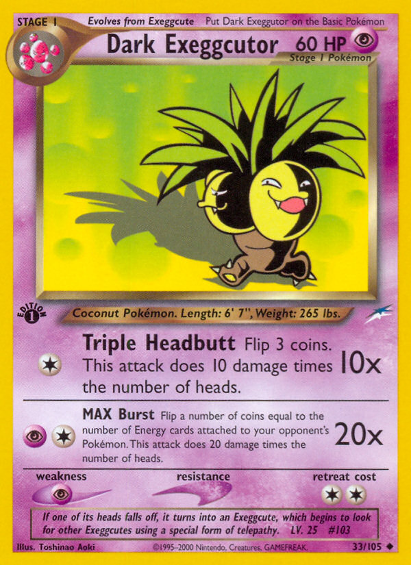 Dark Exeggutor (33/105) [Neo Destiny 1st Edition] | Mega City Incorporated