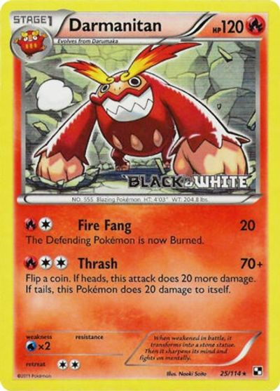 Darmanitan (25/114) (Prerelease Promo) [Black & White: Black Star Promos] | Mega City Incorporated