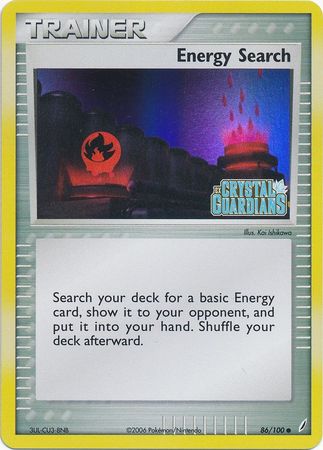 Energy Search (86/100) (Stamped) [EX: Crystal Guardians] | Mega City Incorporated