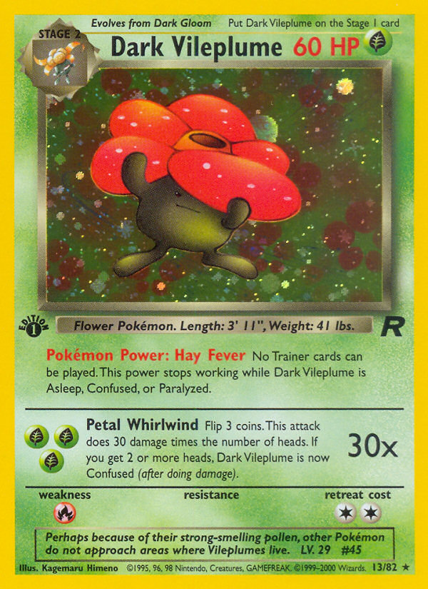 Dark Vileplume (13/82) [Team Rocket 1st Edition] | Mega City Incorporated