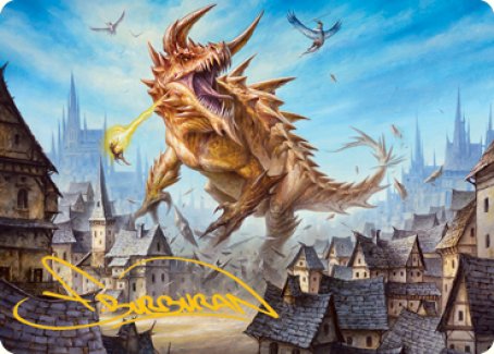 Tarrasque Art Card (Gold-Stamped Signature) [Dungeons & Dragons: Adventures in the Forgotten Realms Art Series] | Mega City Incorporated