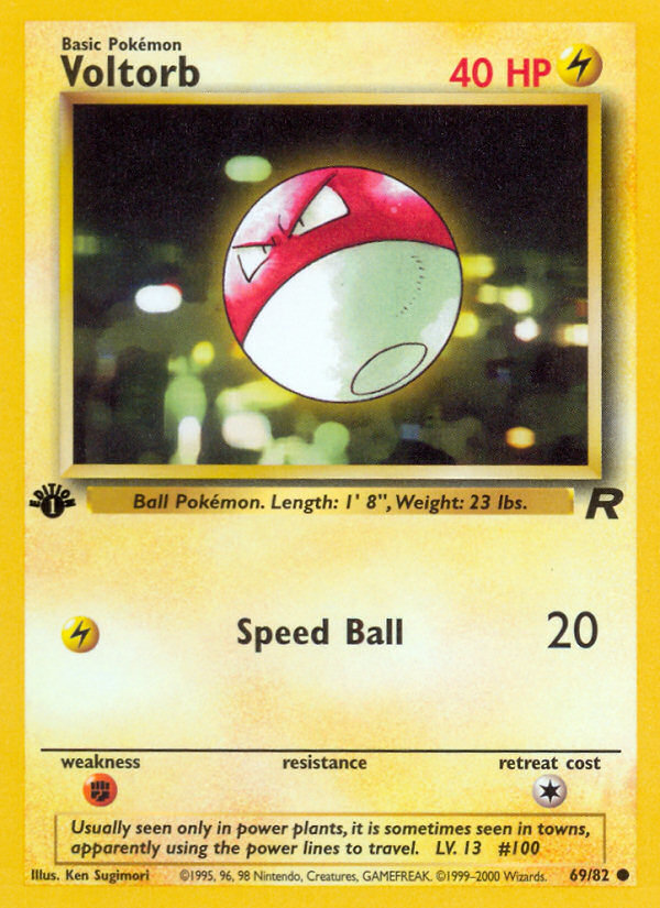 Voltorb (69/82) [Team Rocket 1st Edition] | Mega City Incorporated