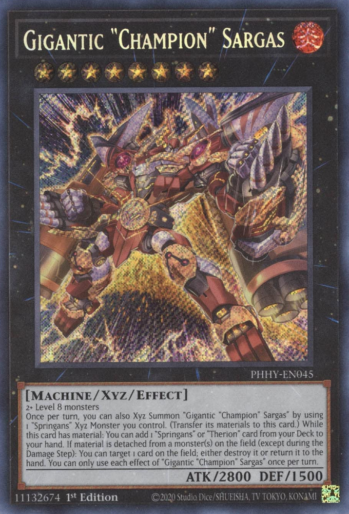 Gigantic "Champion" Sargas [PHHY-EN045] Secret Rare | Mega City Incorporated