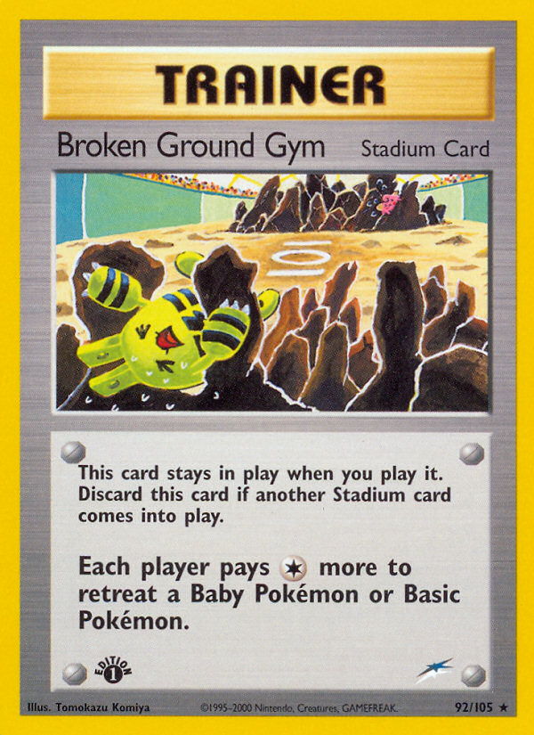 Broken Ground Gym (92/105) [Neo Destiny 1st Edition] | Mega City Incorporated