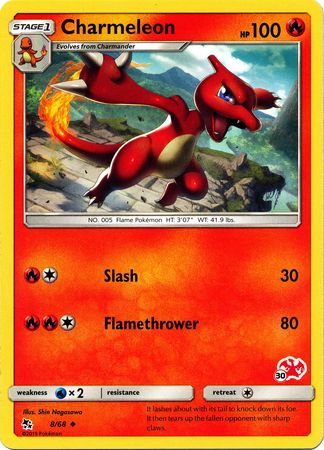 Charmeleon (8/68) (Charizard Stamp #30) [Battle Academy 2020] | Mega City Incorporated