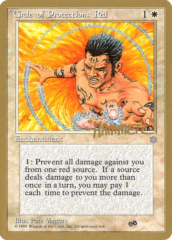 Circle of Protection: Red (Shawn "Hammer" Regnier) (SB) [Pro Tour Collector Set] | Mega City Incorporated