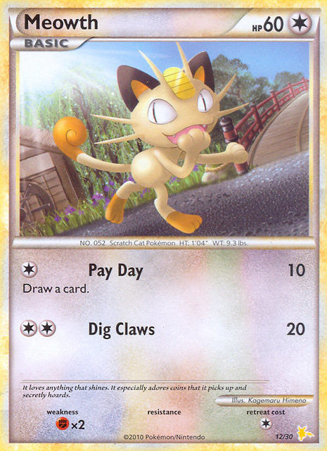 Meowth (12/30) [HeartGold & SoulSilver: Trainer Kit - Raichu] | Mega City Incorporated