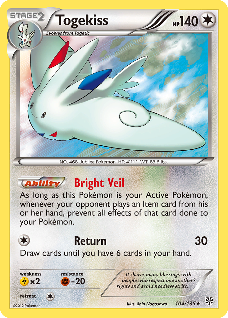 Togekiss (104/135) [Black & White: Plasma Storm] | Mega City Incorporated