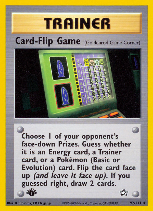 Card-Flip Game (92/111) [Neo Genesis 1st Edition] | Mega City Incorporated