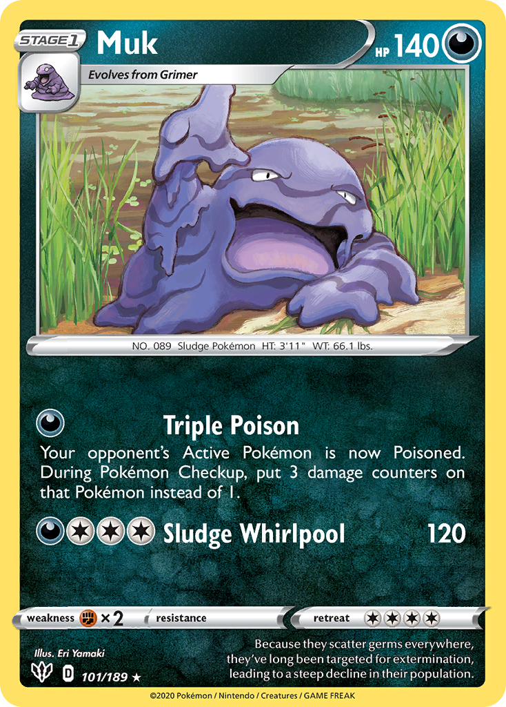 Muk (101/189) [Sword & Shield: Darkness Ablaze] | Mega City Incorporated