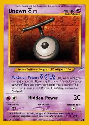 Unown [T] (88/105) [Neo Destiny Unlimited] | Mega City Incorporated