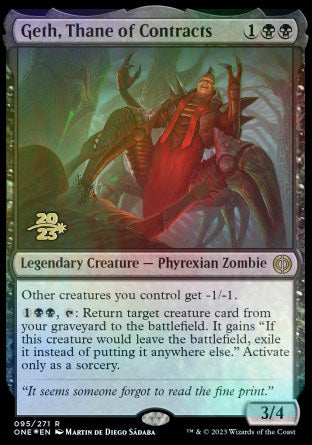 Geth, Thane of Contracts [Phyrexia: All Will Be One Prerelease Promos] | Mega City Incorporated