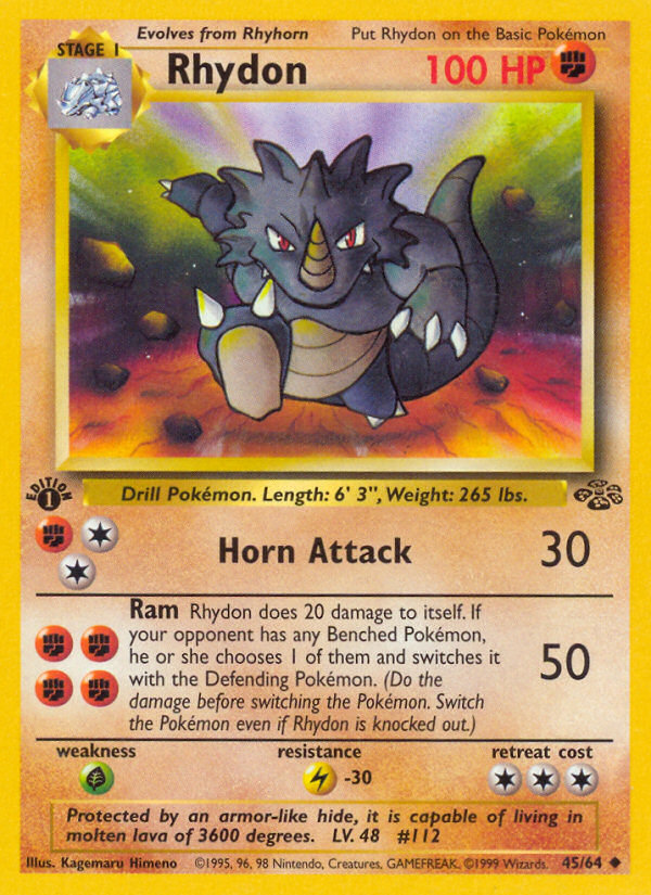 Rhydon (45/64) [Jungle 1st Edition] | Mega City Incorporated