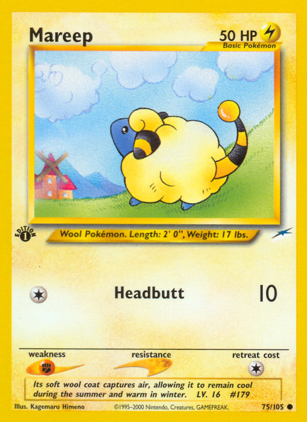 Mareep (75/105) [Neo Destiny 1st Edition] | Mega City Incorporated