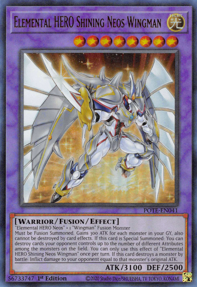 Elemental HERO Shining Neos Wingman [POTE-EN041] Ultra Rare | Mega City Incorporated