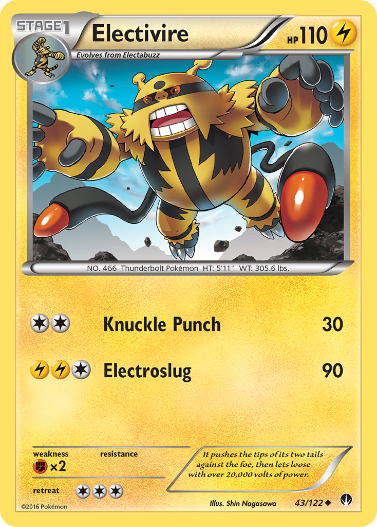 Electivire (43/122) [XY: BREAKpoint] | Mega City Incorporated