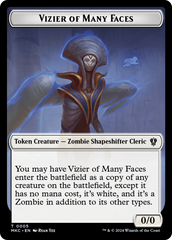 Vizier of Many Faces // Zombie Double-Sided Token [Murders at Karlov Manor Commander Tokens] | Mega City Incorporated