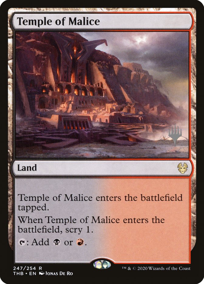 Temple of Malice (Promo Pack) [Theros Beyond Death Promos] | Mega City Incorporated