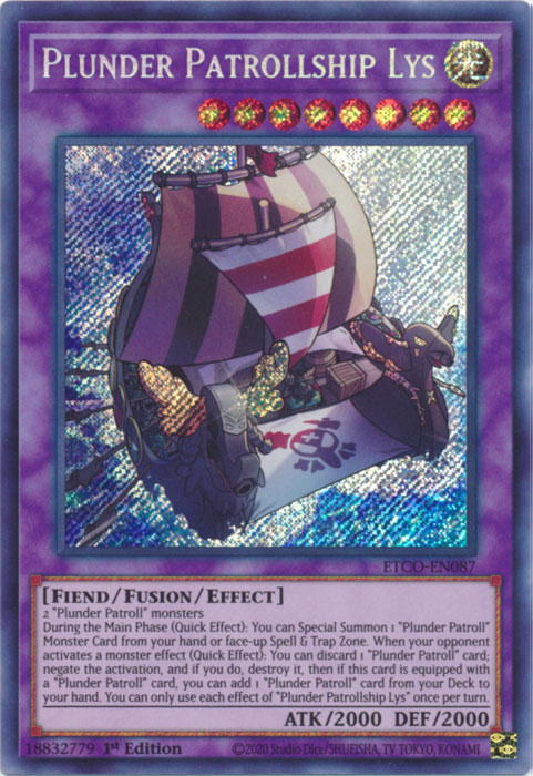 Plunder Patrollship Lys [ETCO-EN087] Secret Rare | Mega City Incorporated