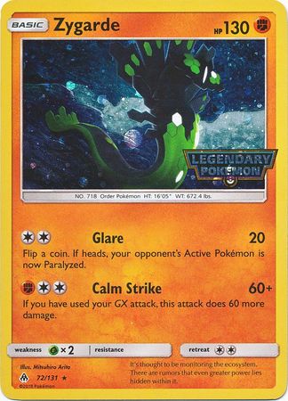 Zygarde (72/131) (Cosmos Holo) [Sun & Moon: Forbidden Light] | Mega City Incorporated