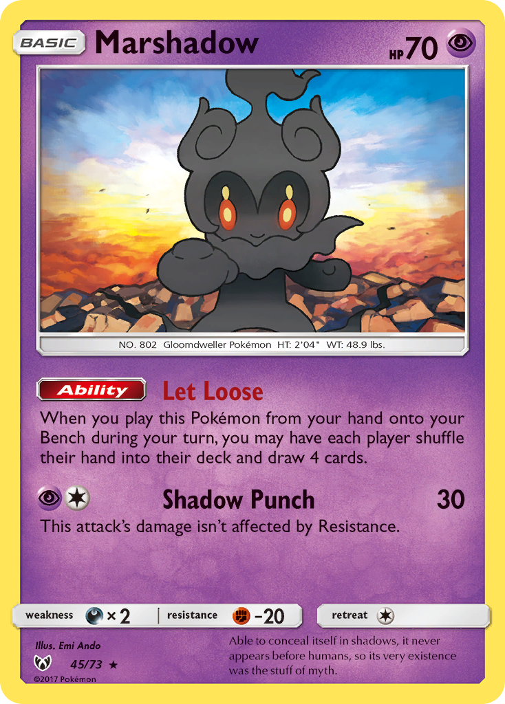 Marshadow (45/73) [Sun & Moon: Shining Legends] | Mega City Incorporated