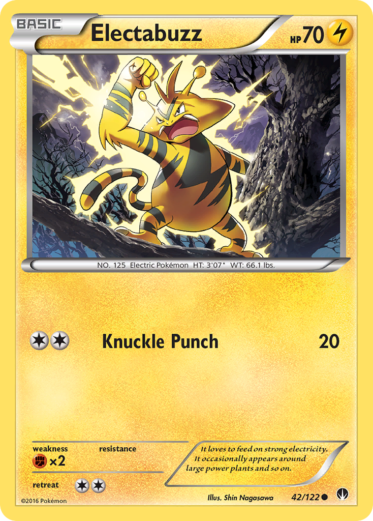 Electabuzz (42/122) [XY: BREAKpoint] | Mega City Incorporated