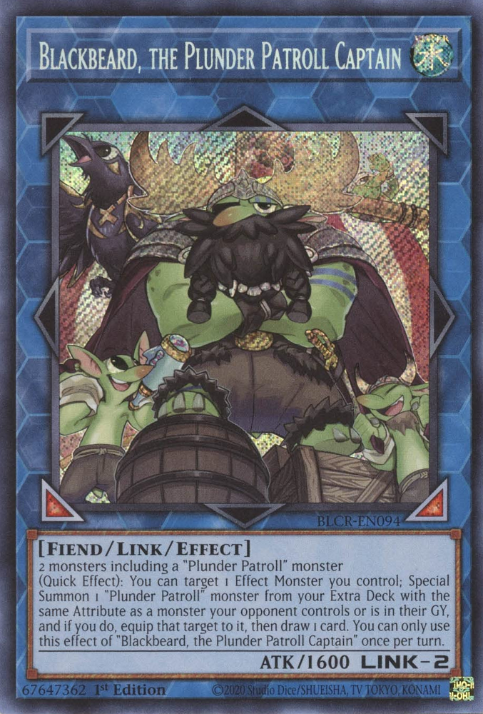 Blackbeard, the Plunder Patroll Captain [BLCR-EN094] Secret Rare | Mega City Incorporated