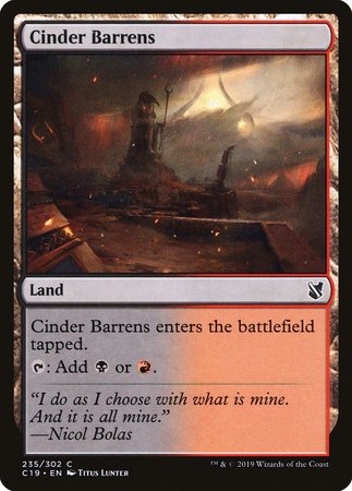 Cinder Barrens [Commander 2019] | Mega City Incorporated