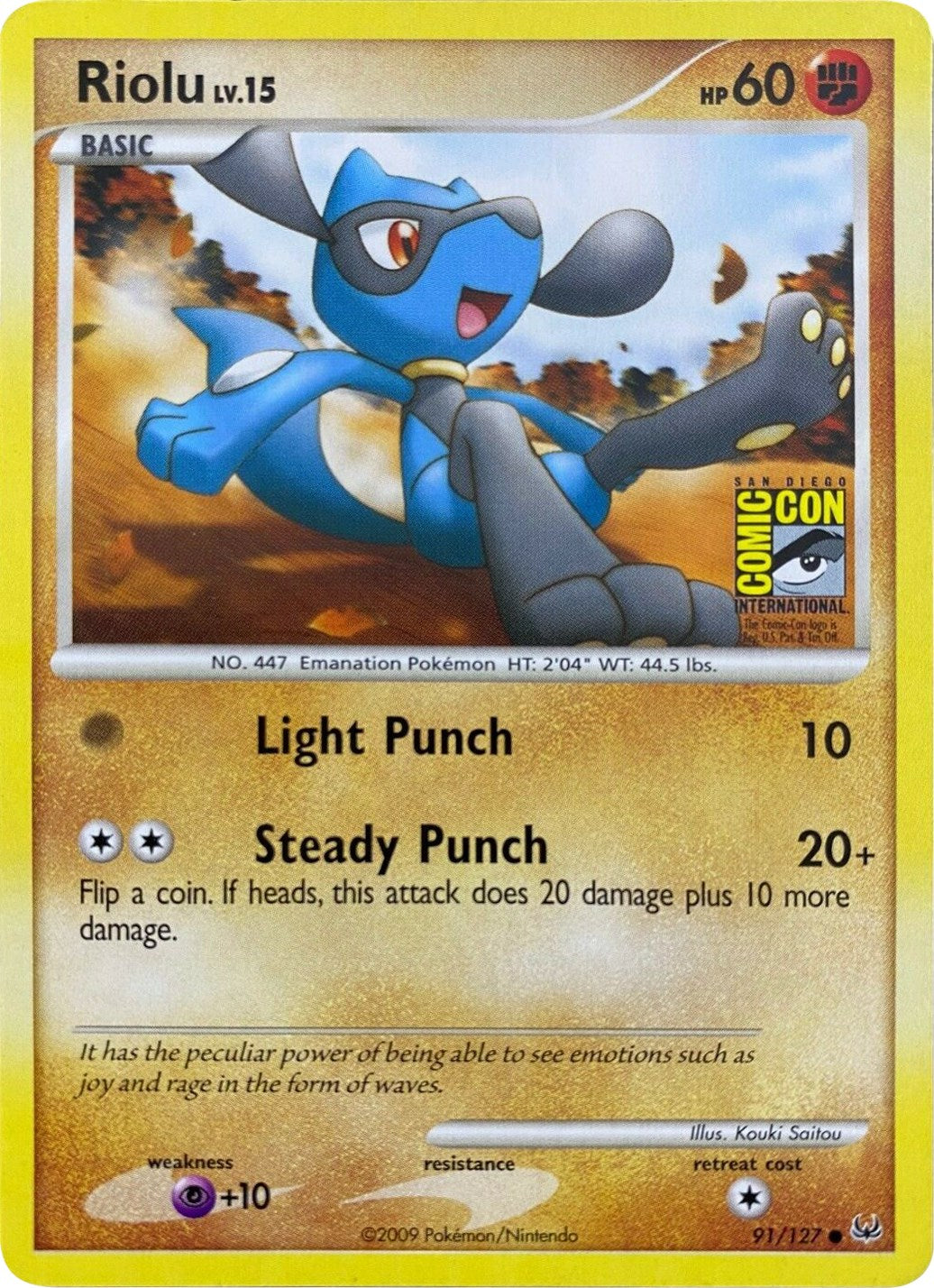 Riolu (91/127) (SDCC 2009) [Platinum: Base Set] | Mega City Incorporated