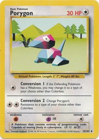 Porygon (39/102) [Base Set Unlimited] | Mega City Incorporated