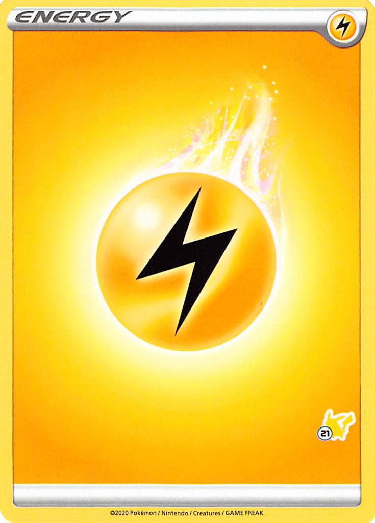 Lightning Energy (Pikachu Stamp #21) [Battle Academy 2022] | Mega City Incorporated