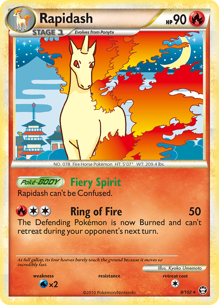 Rapidash (8/102) [HeartGold & SoulSilver: Triumphant] | Mega City Incorporated