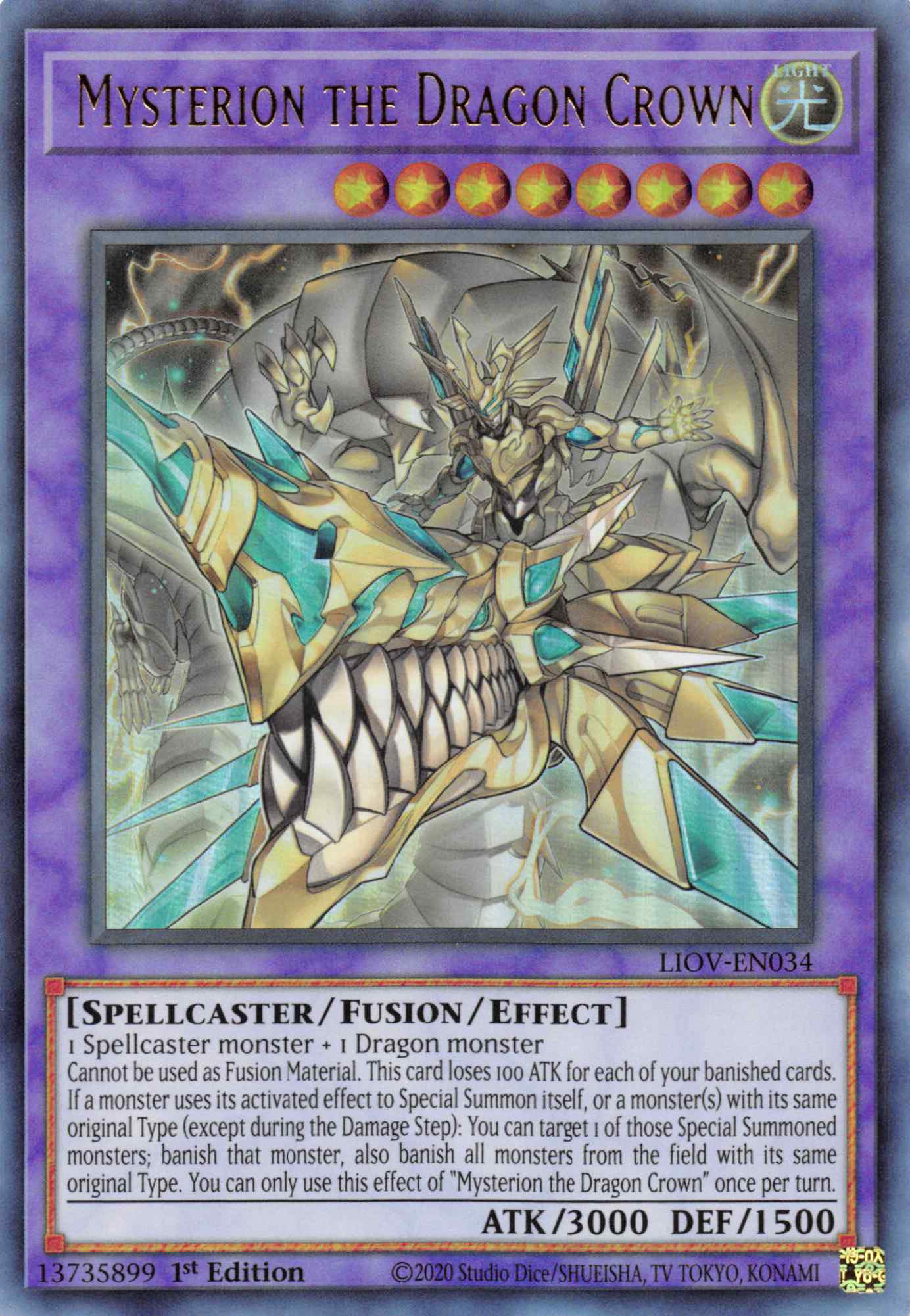 Mysterion the Dragon Crown [LIOV-EN034] Ultra Rare | Mega City Incorporated