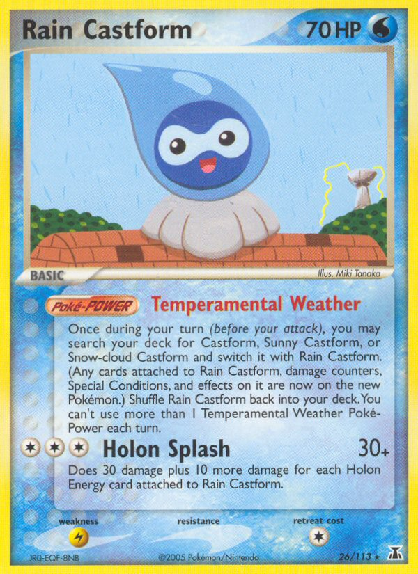 Rain Castform (26/113) [EX: Delta Species] | Mega City Incorporated