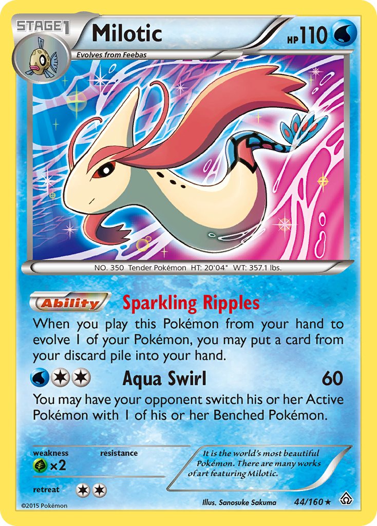 Milotic (44/160) (Theme Deck Exclusive) [XY: Primal Clash] | Mega City Incorporated