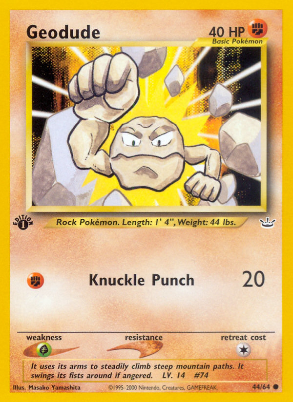 Geodude (44/64) [Neo Revelation 1st Edition] | Mega City Incorporated