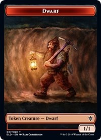 Dwarf // Food (17) Double-sided Token [Throne of Eldraine Tokens] | Mega City Incorporated