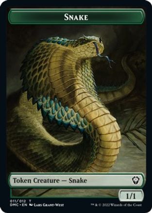 Snake // Hydra Double-sided Token [Dominaria United Commander Tokens] | Mega City Incorporated