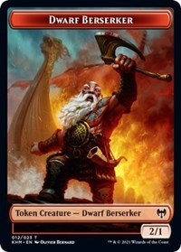 Dwarf Berserker // Emblem - Tibalt, Cosmic Impostor Double-sided Token [Kaldheim Tokens] | Mega City Incorporated