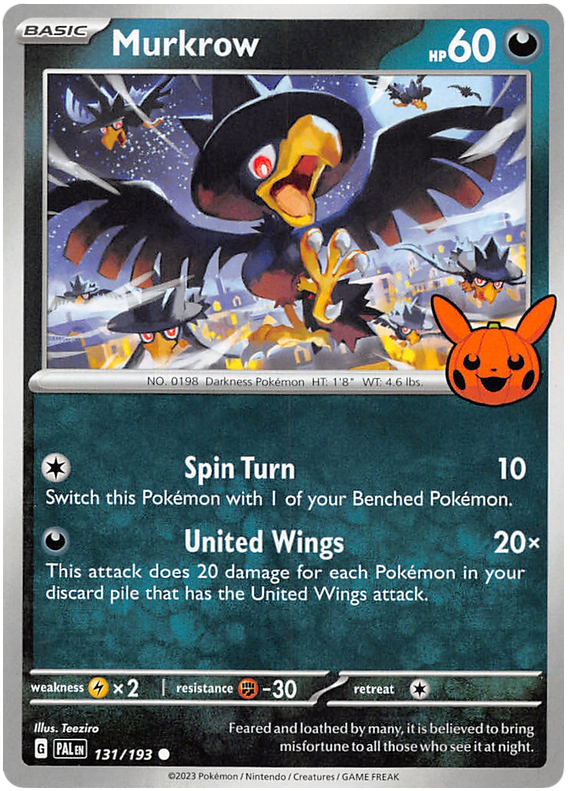 Murkrow (131/193) [Trick or Trade 2023] | Mega City Incorporated