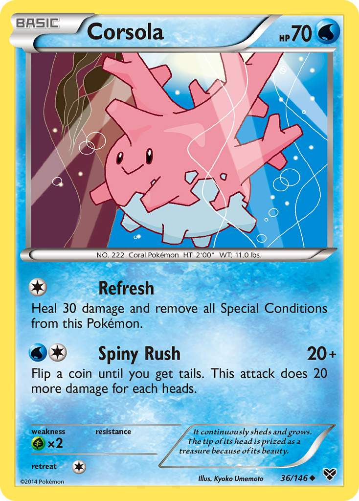 Corsola (36/146) [XY: Base Set] | Mega City Incorporated