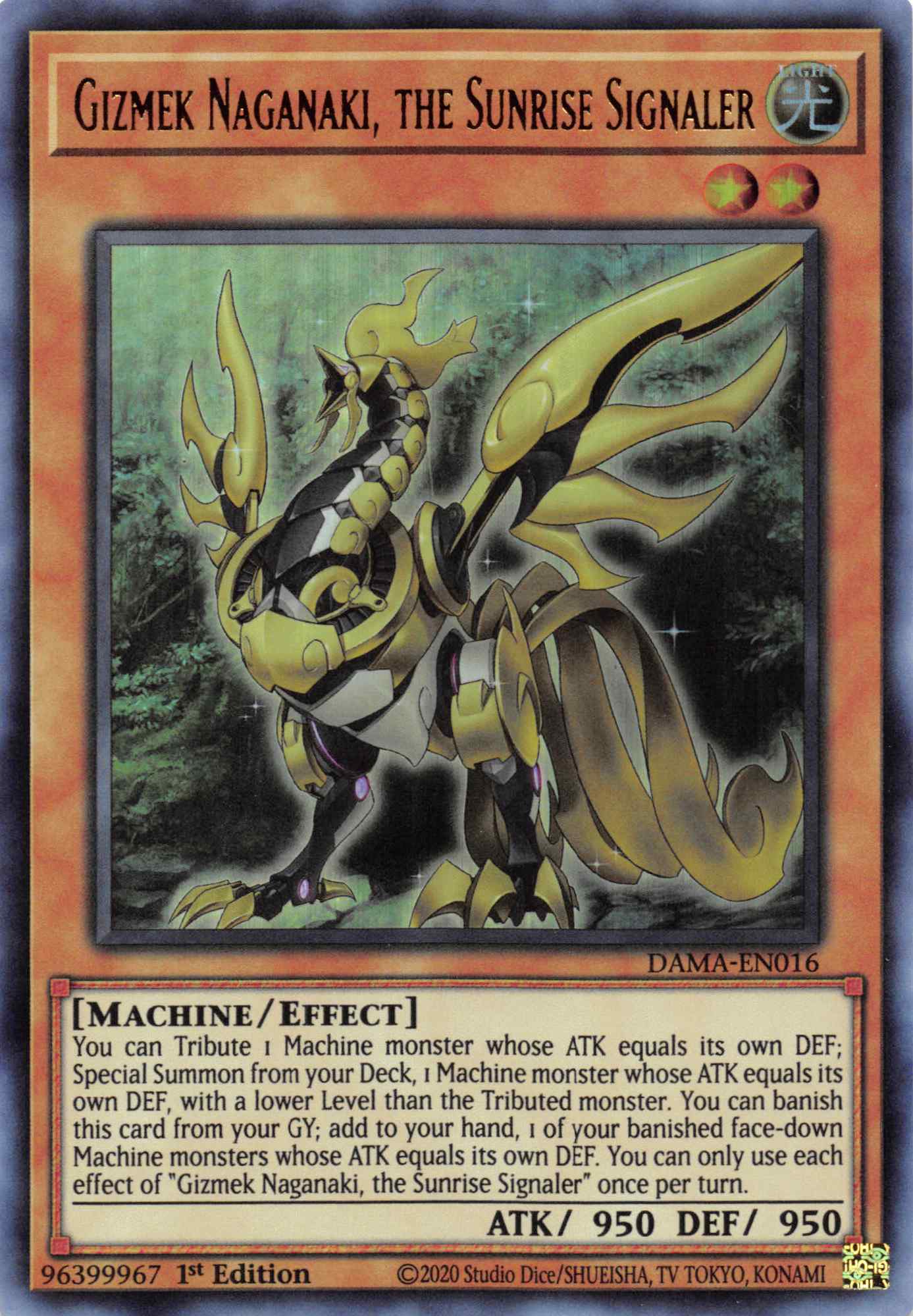 Gizmek Naganaki, the Sunrise Signaler [DAMA-EN016] Ultra Rare | Mega City Incorporated