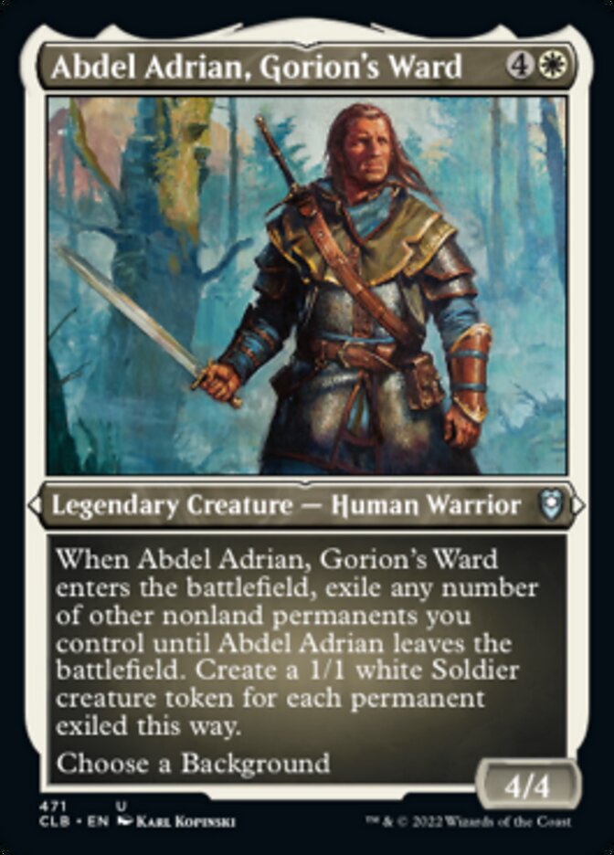 Abdel Adrian, Gorion's Ward (Foil Etched) [Commander Legends: Battle for Baldur's Gate] | Mega City Incorporated