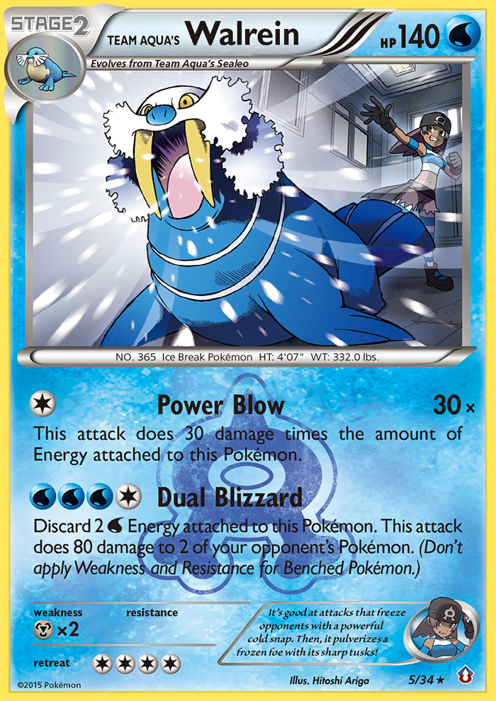 Team Aqua's Walrein (5/34) [XY: Double Crisis] | Mega City Incorporated