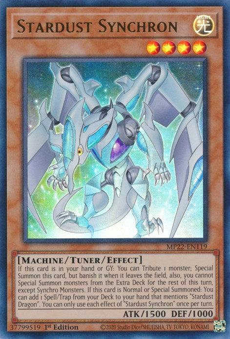 Stardust Synchron [MP22-EN119] Ultra Rare | Mega City Incorporated